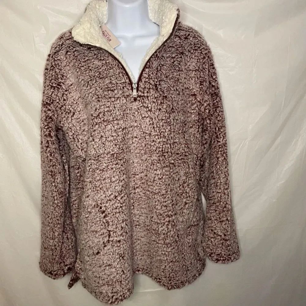 Love Tree Cozy Sherpa Pullover Size M